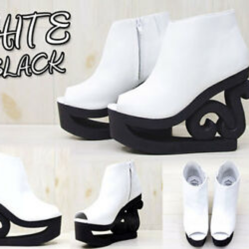 Jeffrey Campbell Skate bootie open toe platform sandal